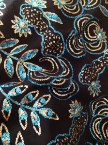 black blue gold sequin fabric hmong xweets