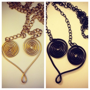 hmong black gold heart swirl necklace xweets one